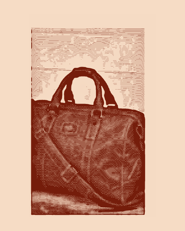 Leather Weekender, engraved