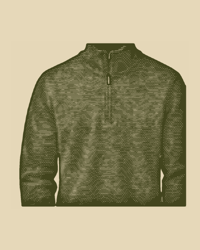 Reserve Cashmere Zip, engraved
