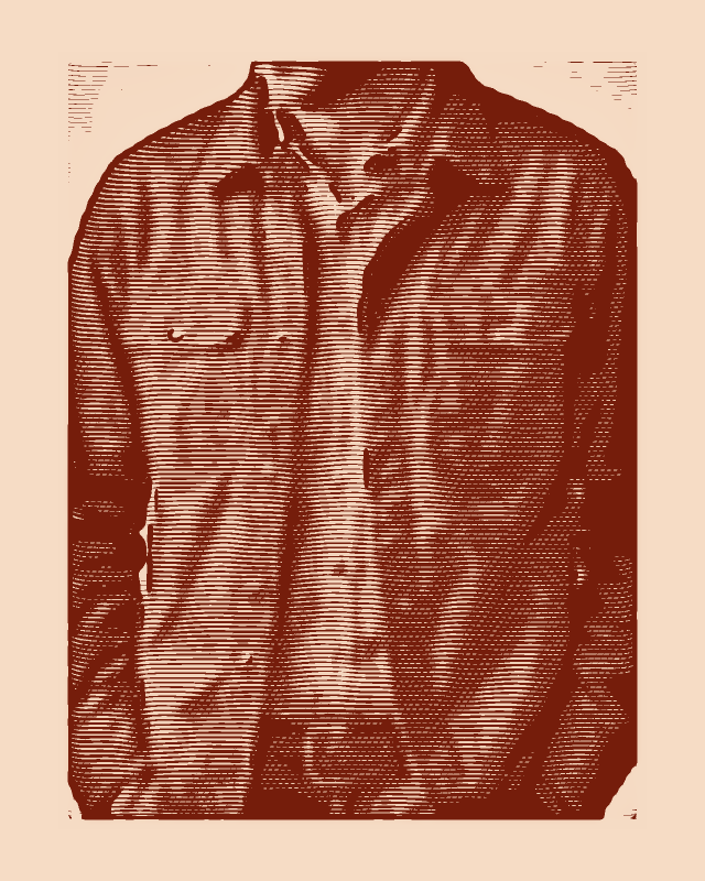 Waxed Canvas Overshirt, engraved